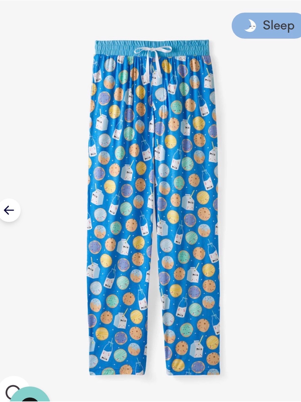 Little Sleepies Blue Milk & Cookies Pajama Bottoms Men’s M